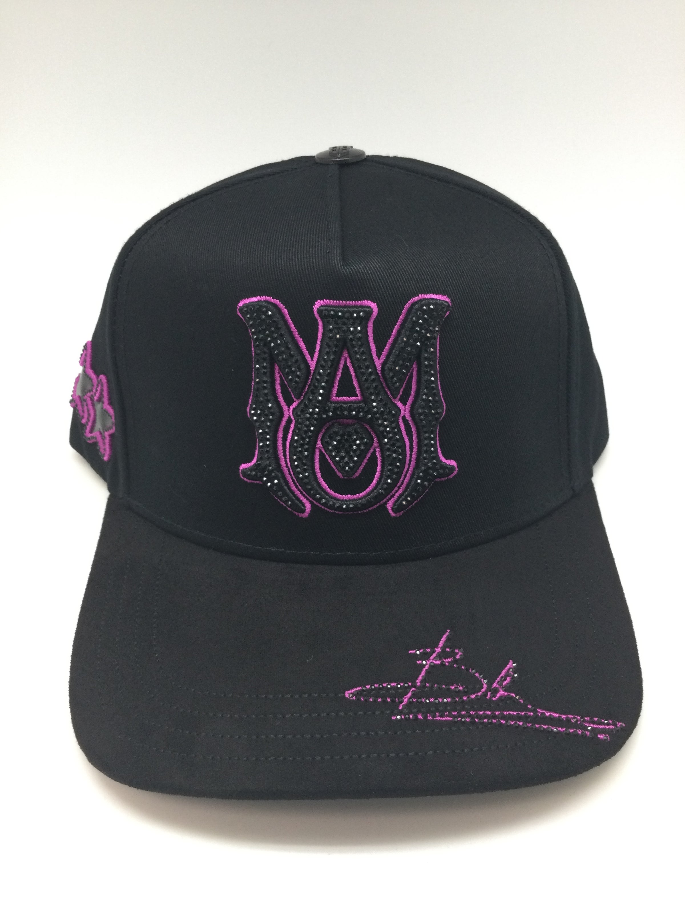 帽子 EC Melodi Black Purple Star Studded Hat 帽子 ec melodi Black